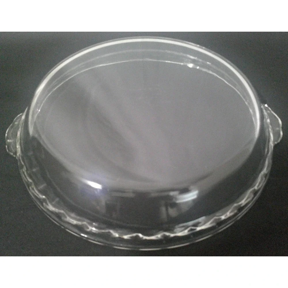Pyrex 229 9.5-inch clear glass pie dish in good condition